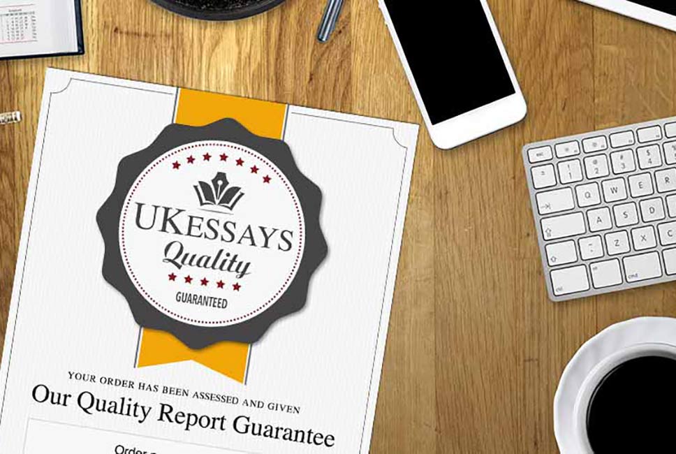 A UKEssays quality report on a desk